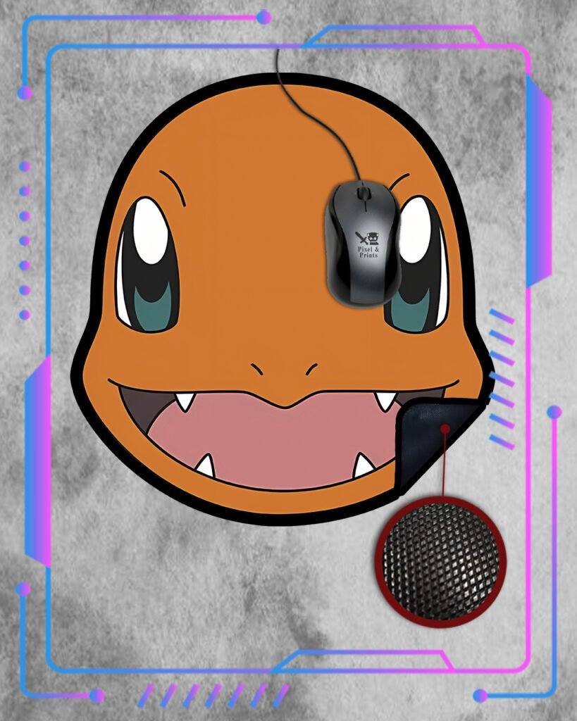 Mousepad Custom Pokemon, Charmander – Pixel and Prints