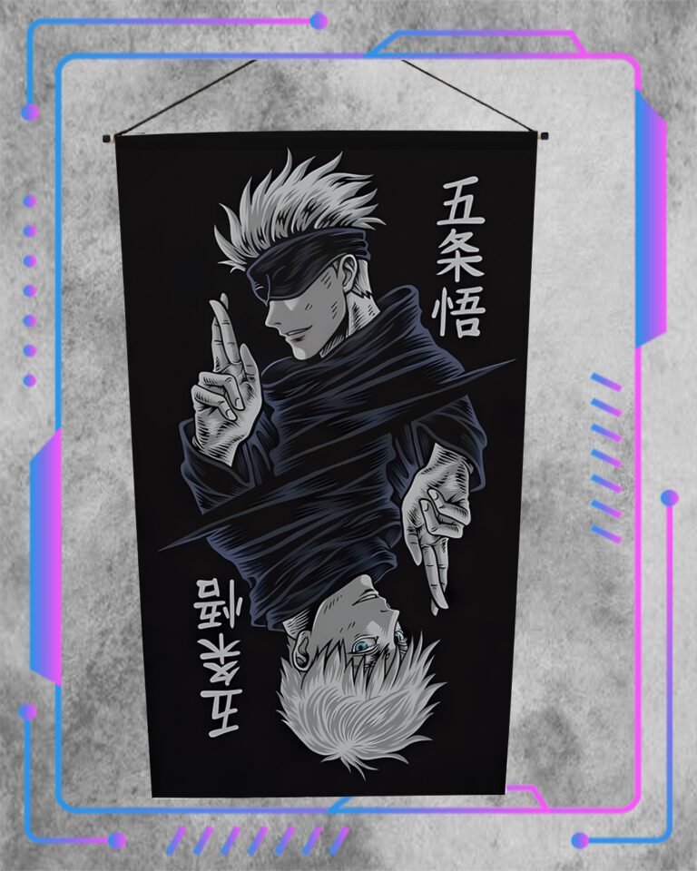 Banner Jujutsu Kaisen, Gojo – Pixel and Prints