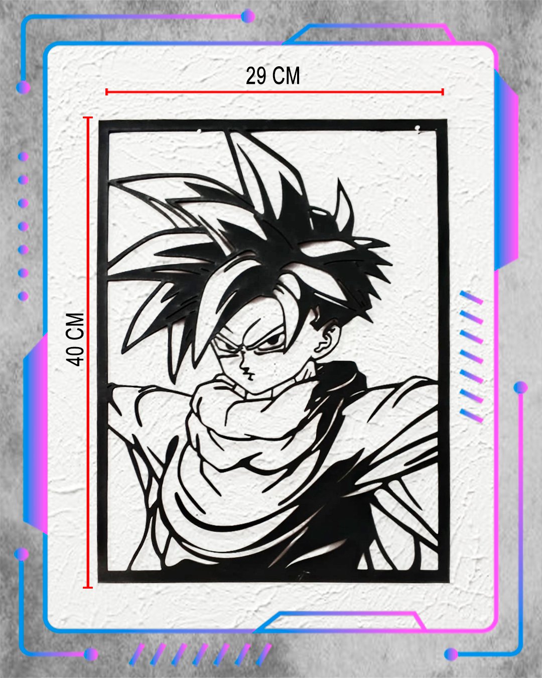 Cuadro 2D Dragon Ball Z, Gohan – Pixel and Prints