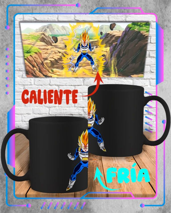 Taza Mágica 3D Dragon Ball Z, Vegeta SSJ