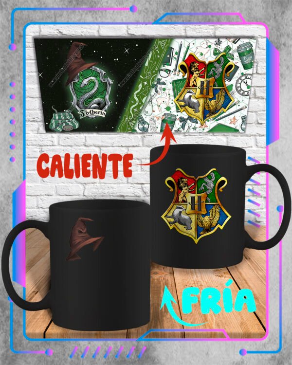Taza Mágica 3D Harry Potter, Slytherin