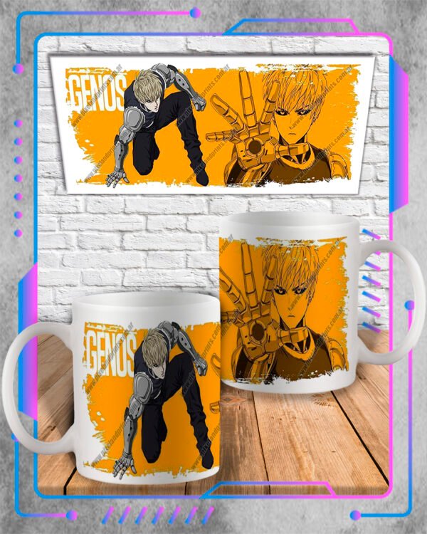 One Punch Man-genos Taza One Punch Man, Genos