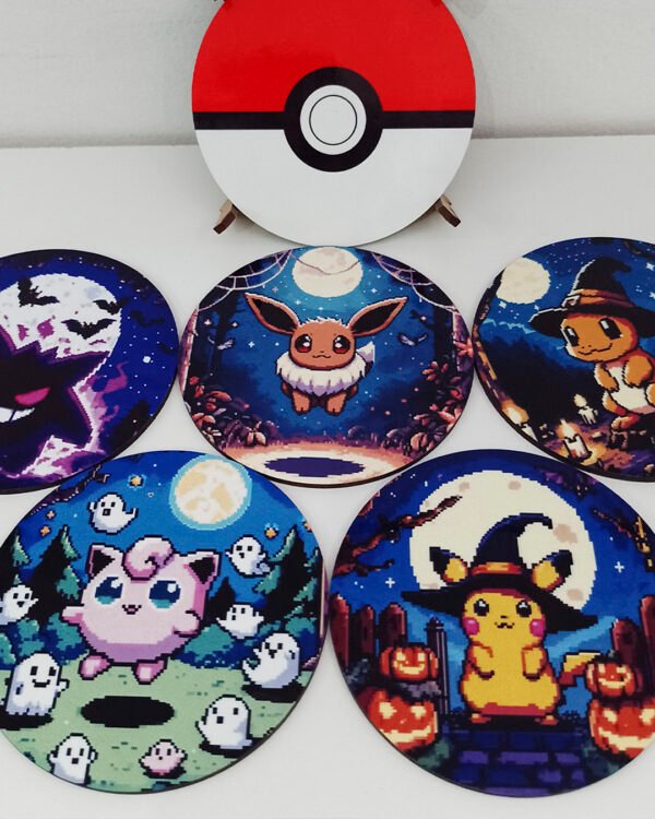 Pokemon, Halloween - 2 Set de Posavasos Pokemon Halloween