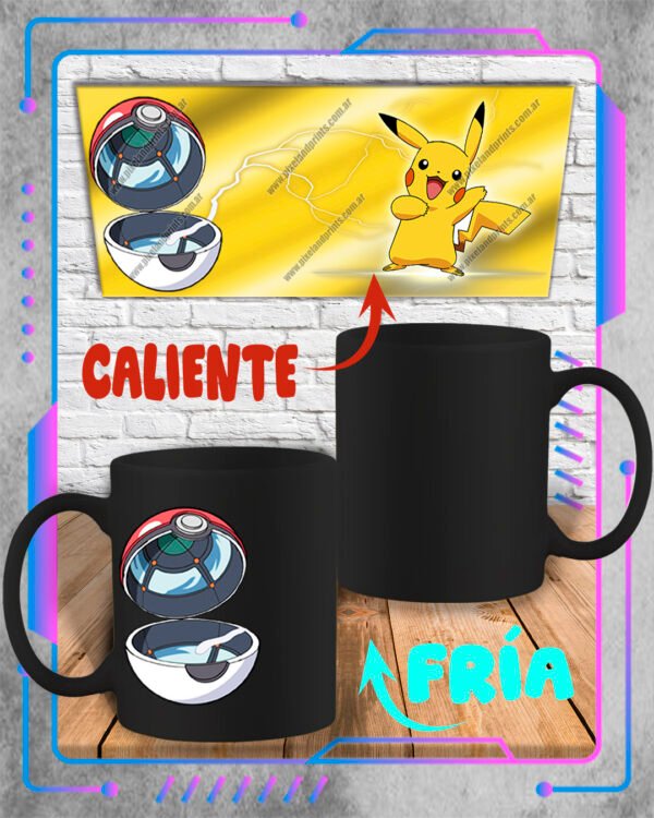 Taza Mágica 3D Pokemon, Pikachu