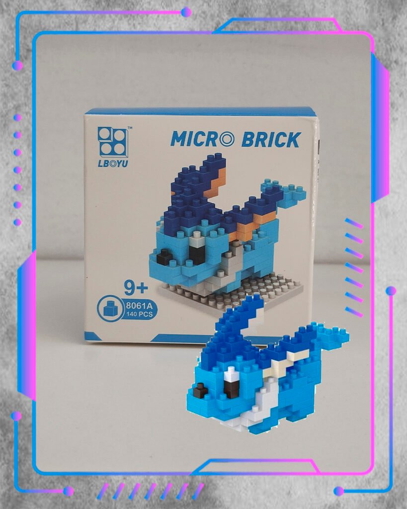 Micro Brick Pokemon, Vaporeon – Pixel and Prints
