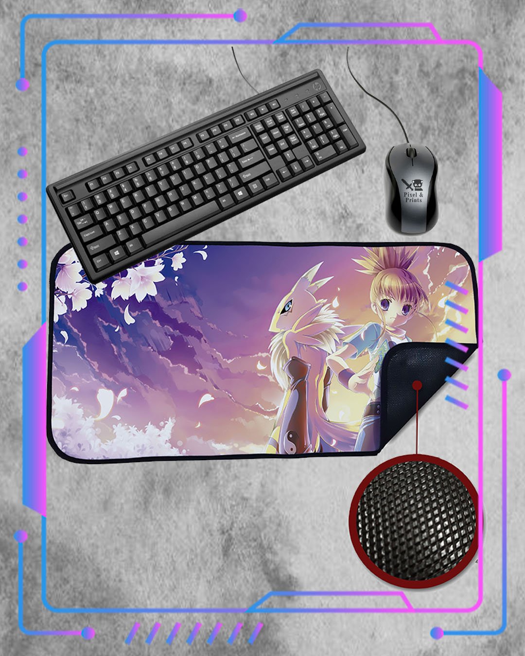 Mousepad XL Digimon, Renamon – Pixel and Prints