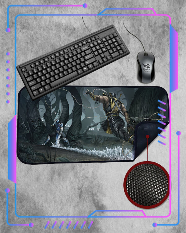 Mousepad XL Mortal Kombat, Scorpion vs Sub Zero