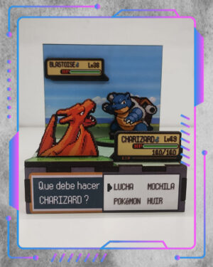 Pokemon, Charizard vs Blastoise 1 Diorama Pokemon, Charizard vs Blastoise