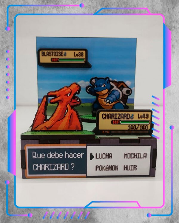 Pokemon, Charizard vs Blastoise 1 Diorama Pokemon, Charizard vs Blastoise