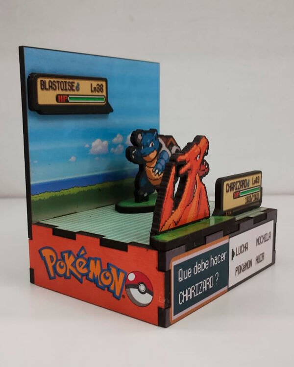 Pokemon, Charizard vs Blastoise 2 Diorama Pokemon, Charizard vs Blastoise