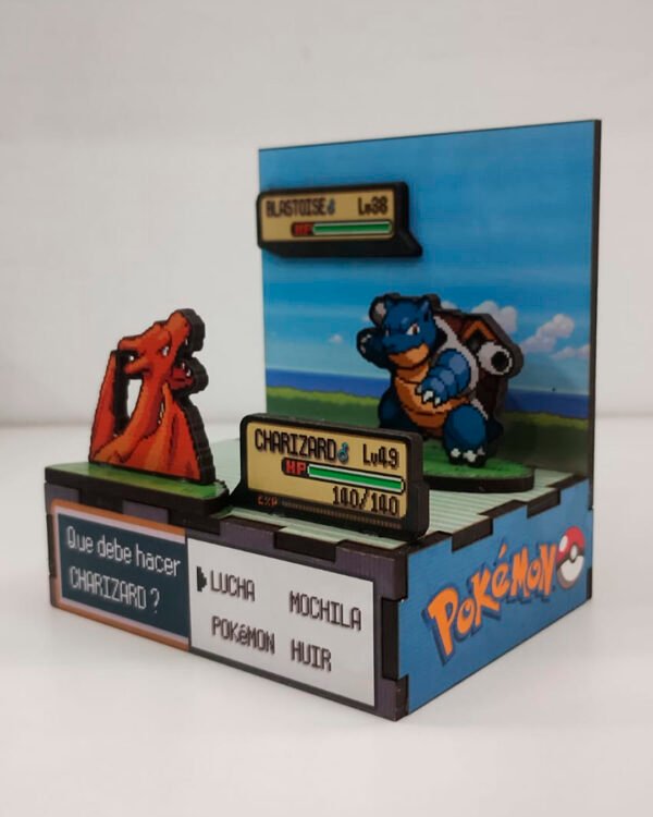 Pokemon, Charizard vs Blastoise 3 Diorama Pokemon, Charizard vs Blastoise