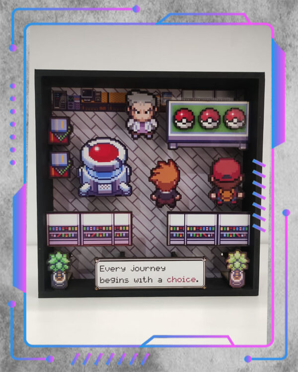 Cuadro 3D Pokémon, Laboratorio