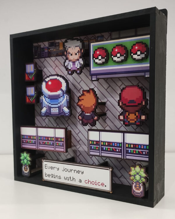 Cuadro 3D Pokémon, Laboratorio