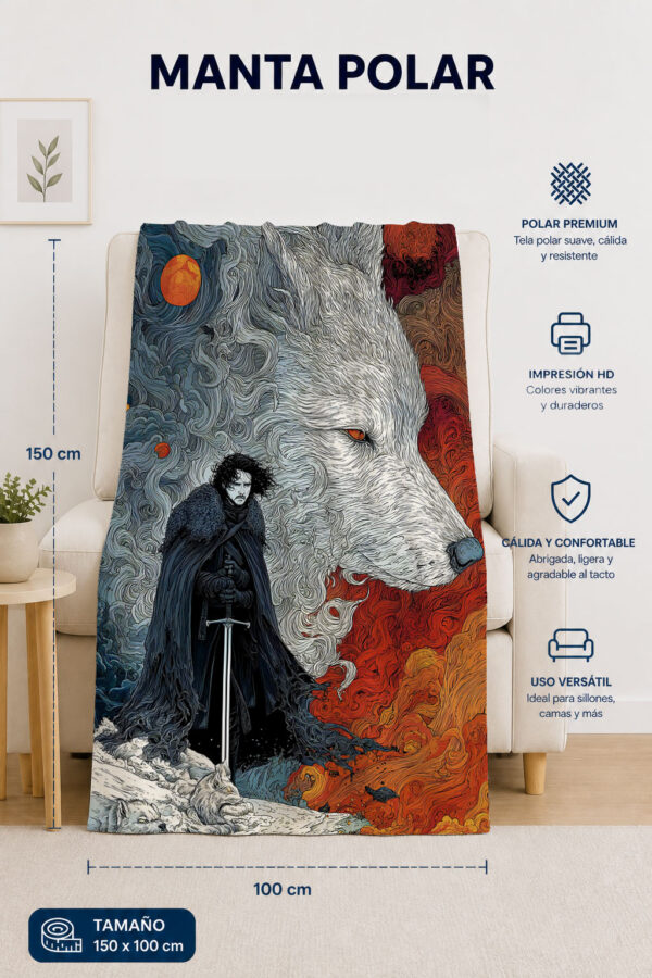 Manta Polar Game of Thrones, Jon Snow - Preventa