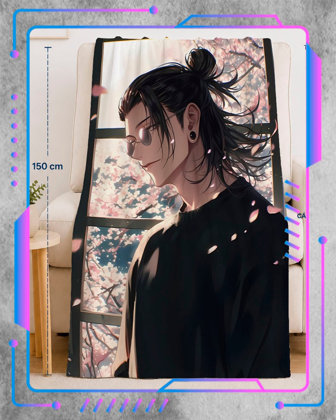 Manta Polar Jujutsu Kaisen, Geto – Pixel and Prints