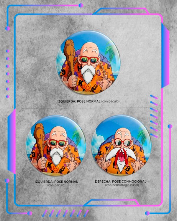 Pin maestro Roshi 3d Pin 3d Dragon Ball, Maestro Roshi