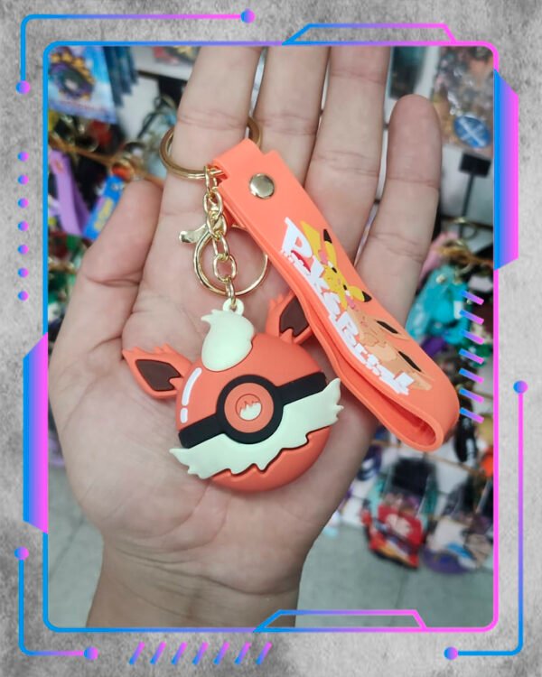 Pokémon,Flareon Pokébola Llavero Pokémon, Flareon Pokébola
